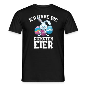 Dire des oeufs de Pâques gros oeufs de lapin de Pâques - T-shirt homme - noir - Devant - AI Model Male 178 light (178cm)