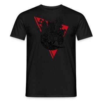 Planet of the cactuses in black - Men's T-Shirt - black - Front - AI Model Male 178 light (178cm)