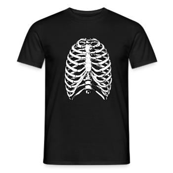 Skelett Knochen-Thorax-Brustkorb-Radiologie - Männer T-Shirt - Schwarz - Vorne - AI Model Male 178 light (178cm)