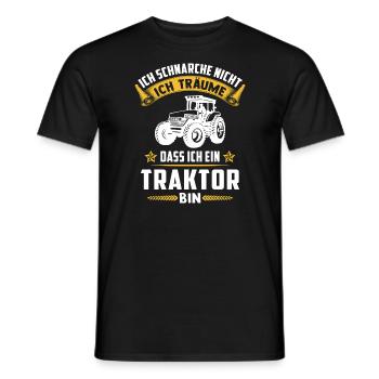 Ich Träume Das Ich Ein Traktor Bin - Männer T-Shirt - Schwarz - Vorne - AI Model Male 178 light (178cm)