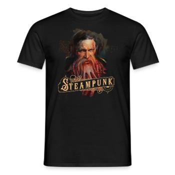 Steampunk Cthulhu - Men's T-Shirt - black - Front - AI Model Male 178 light (178cm)