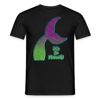Nageoire de sirène colorée - T-shirt homme - noir - Devant - AI Model Male 178 light (178cm)