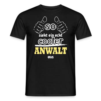Cooler Anwalt - Männer T-Shirt - Schwarz - Vorne - AI Model Male 178 light (178cm)