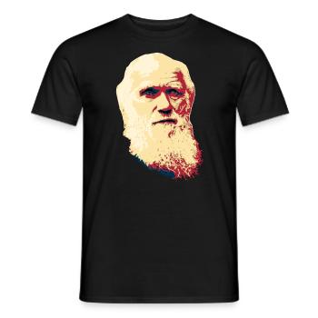 Charles Darwin - Männer T-Shirt - Schwarz - Vorne - AI Model Male 178 light (178cm)