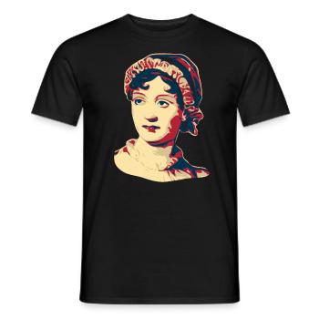 Jane Austen - T-shirt homme - noir - Devant - AI Model Male 178 light (178cm)