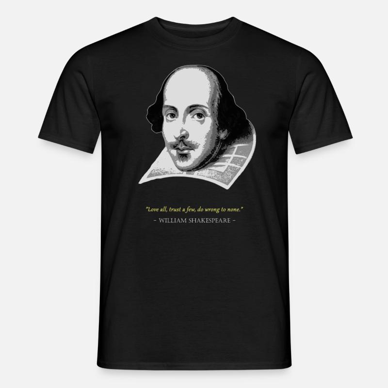 William ShakespeareZitat - Männer T-Shirt - Schwarz