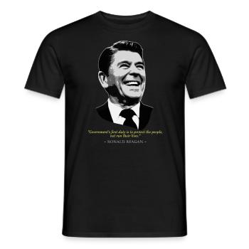 Ronald Reagan Quote - Men's T-Shirt - black - Front - AI Model Male 178 light (178cm)