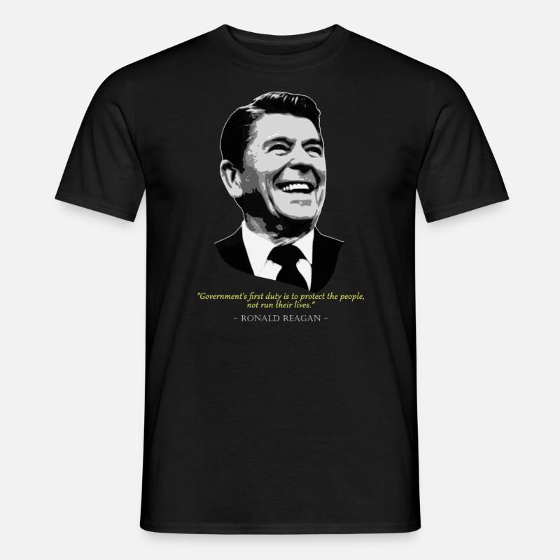 Ronald ReaganZitat - Männer T-Shirt - Schwarz