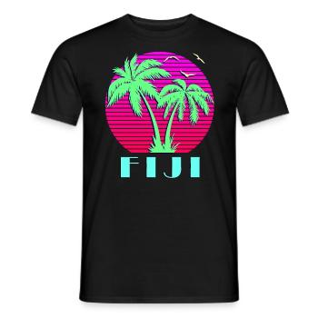 Fidschi - Männer T-Shirt - Schwarz - Vorne - AI Model Male 178 light (178cm)