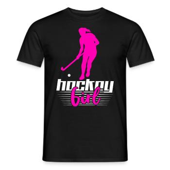 Hockey filles hockey sur le hockey cadeau de hockey spie - T-shirt homme - noir - Devant - AI Model Male 178 light (178cm)