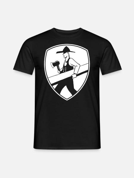 Zimmermann Wappen - Männer T-Shirt - Schwarz