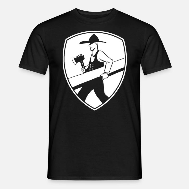 Zimmermann Wappen - Männer T-Shirt - Schwarz
