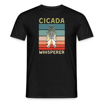 Cicadas Whisperer Brood X 2021 Insect Entomology - Men's T-Shirt - black - Front - AI Model Male 178 light (178cm)