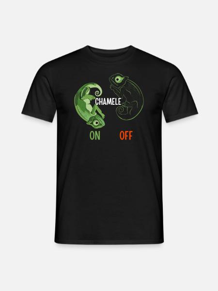 Chameleon Chameleoff I Reptil Echse Terrarium - Männer T-Shirt - Schwarz