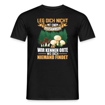 Leg dich nicht mit einem Pilzsammler an - Männer T-Shirt - Schwarz - Vorne - AI Model Male 178 light (178cm)