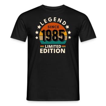 LÉGENDE 1985 MILLÉSIME 1985 - T-shirt homme - noir - Devant - AI Model Male 178 light (178cm)