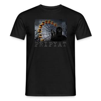Pripyat - Radioaktive Geisterstadt Tschernobyl - Männer T-Shirt - Schwarz - Vorne - AI Model Male 178 light (178cm)