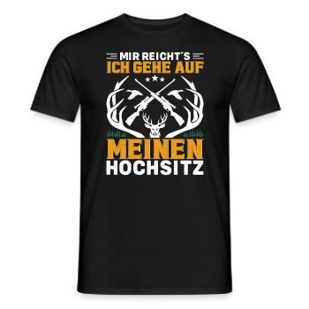 Mir reichts ich gehe auf meinen Hochsitz Jäger - Männer T-Shirt - Schwarz - Vorne - AI Model Male 178 light (178cm)