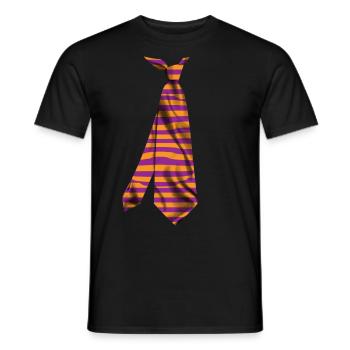 t-shirt colorful necktie design gift idea - Men's T-Shirt - black - Front - AI Model Male 178 light (178cm)