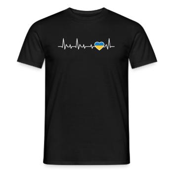 Ukrainische Flagge Ukrainische shirs Geschenk - Männer T-Shirt - Schwarz - Vorne - AI Model Male 178 light (178cm)