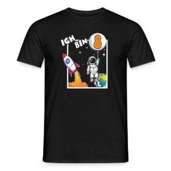 Astronaut ich bin kindergeburtstag Jungen weltraum - Männer T-Shirt - Schwarz - Vorne - AI Model Male 178 light (178cm)