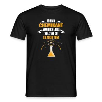 Chemikant Lustiger Spruch Chemie wie kochen - Männer T-Shirt - Schwarz - Vorne - AI Model Male 178 light (178cm)