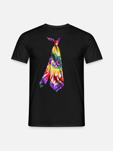 T-Shirt bunte Krawatte Krawatte Farbstoff Textur Geschenkidee - Männer T-Shirt - Schwarz