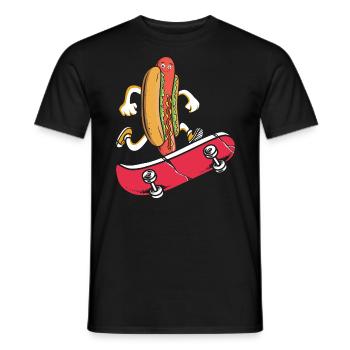 Hot Dog Skateboarder Skateboard skateboard skateboard - T-shirt homme - noir - Devant - AI Model Male 178 light (178cm)
