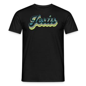 Jesus Religion God Faith Gift Spanish - Men's T-Shirt - black - Front - AI Model Male 178 light (178cm)