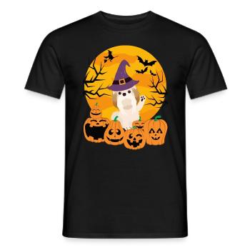 Süßer und gruseliger Shih Tzu Halloween Hund - Männer T-Shirt - Schwarz - Vorne - AI Model Male 178 light (178cm)