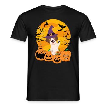 Deutsch Pointer Halloween Costume Dog - Men's T-Shirt - black - Front - AI Model Male 178 light (178cm)