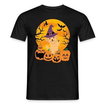 Golden Retriever Halloween Costume Dog - Men's T-Shirt - black - Front - AI Model Male 178 light (178cm)