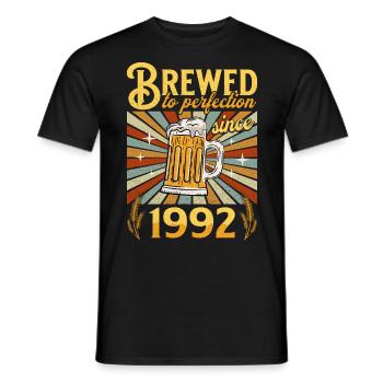 Perfection Depuis 1992 - Anniversaire 30 Ans - T-shirt homme - noir - Devant - AI Model Male 178 light (178cm)
