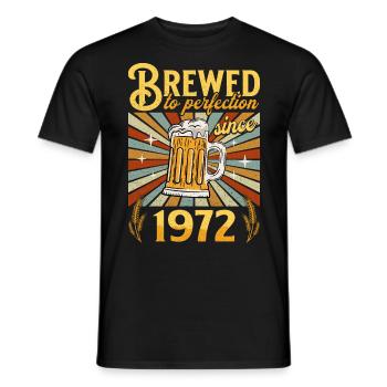 Perfektion seit 1972 - Jubiläum 50 Jahre - Männer T-Shirt - Schwarz - Vorne - AI Model Male 178 light (178cm)