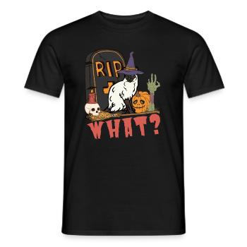 Süße und gruselige Halloween Siamkatze - Männer T-Shirt - Schwarz - Vorne - AI Model Male 178 light (178cm)