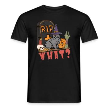 Mignon et effrayant British Shorthair Cat - T-shirt homme - noir - Devant - AI Model Male 178 light (178cm)