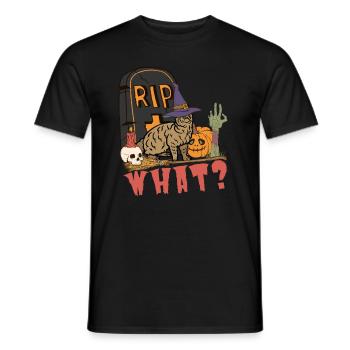 Mignon et effrayant Pixiebob Chat Halloween - T-shirt homme - noir - Devant - AI Model Male 178 light (178cm)