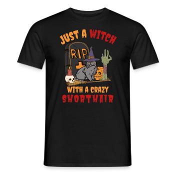 Mignon Halloween British Shorthair Cat - T-shirt homme - noir - Devant - AI Model Male 178 light (178cm)
