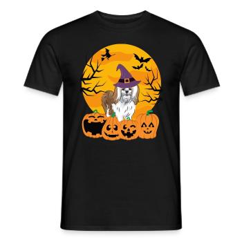 Süßer und gruseliger Shih Tzu Halloween Hund - Männer T-Shirt - Schwarz - Vorne - AI Model Male 178 light (178cm)