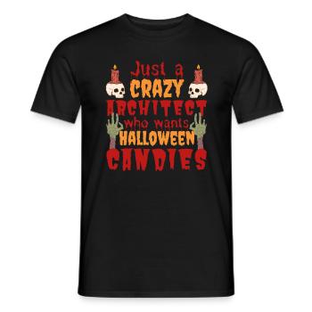 Creepy funny Halloween saying architect - Men's T-Shirt - black - Front - AI Model Male 178 light (178cm)