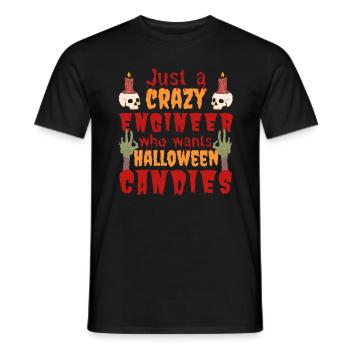 Gruselig lustig Halloween Spruch Ingenieur - Männer T-Shirt - Schwarz - Vorne - AI Model Male 178 light (178cm)