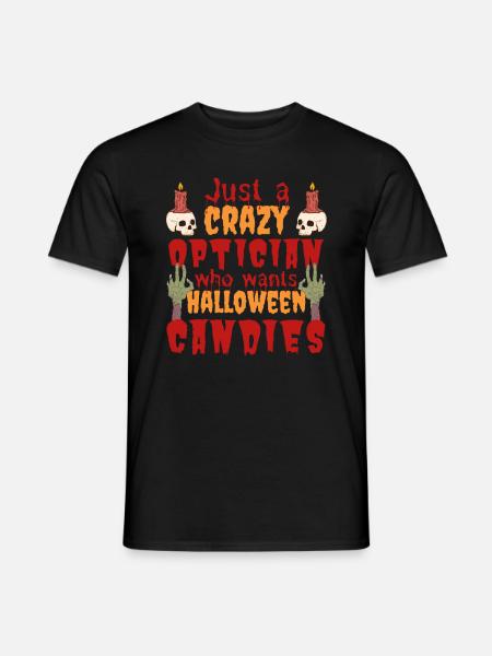 Gruselig lustig Halloween Spruch Optiker - Männer T-Shirt - Schwarz