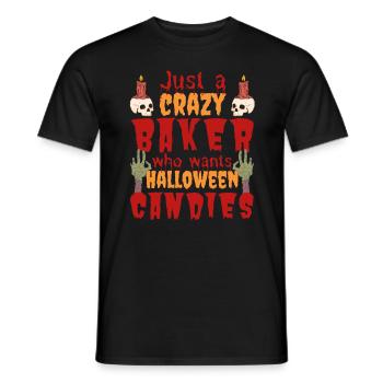 Gruselig lustig Halloween Spruch Bäcker - Männer T-Shirt - Schwarz - Vorne - AI Model Male 178 light (178cm)