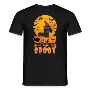 Cute Dachshund Halloween Costume Dog - Men's T-Shirt - black - Front - AI Model Male 178 light (178cm)