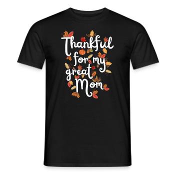 Reconnaissant pour ma mère Autumn Mama Gratitude - T-shirt homme - noir - Devant - AI Model Male 178 light (178cm)