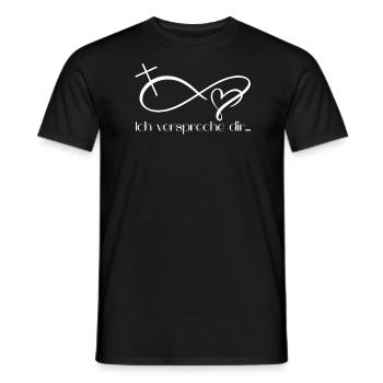 Ich verspreche dir endlose Liebe Symbol Kreuz - Männer T-Shirt - Schwarz - Vorne - AI Model Male 178 light (178cm)