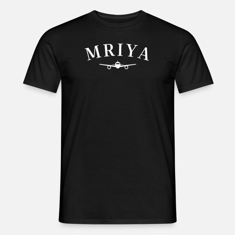 Ukrainisches Flugzeug Mriya Gift Support Ukraine - Männer T-Shirt - Schwarz