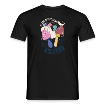 Mir reichts Champignons Ranger Pilzsucher moon - Männer T-Shirt - Schwarz - Vorne - AI Model Male 178 light (178cm)