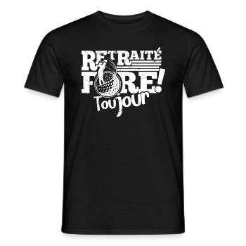 Retraité golfeur toujours fort "fore!" drôle white - T-shirt homme - noir - Devant - AI Model Male 178 light (178cm)