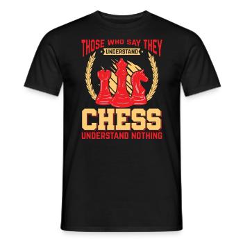 Verstehen Sie Schach Zitat Spiel Schachfiguren - Männer T-Shirt - Schwarz - Vorne - AI Model Male 178 light (178cm)